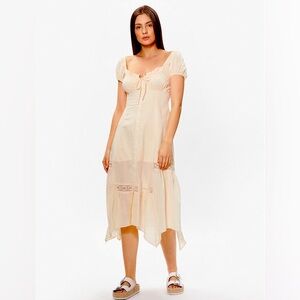 BDG Urban Outfitters Carmen Bohemian Button Front MIDI Dress